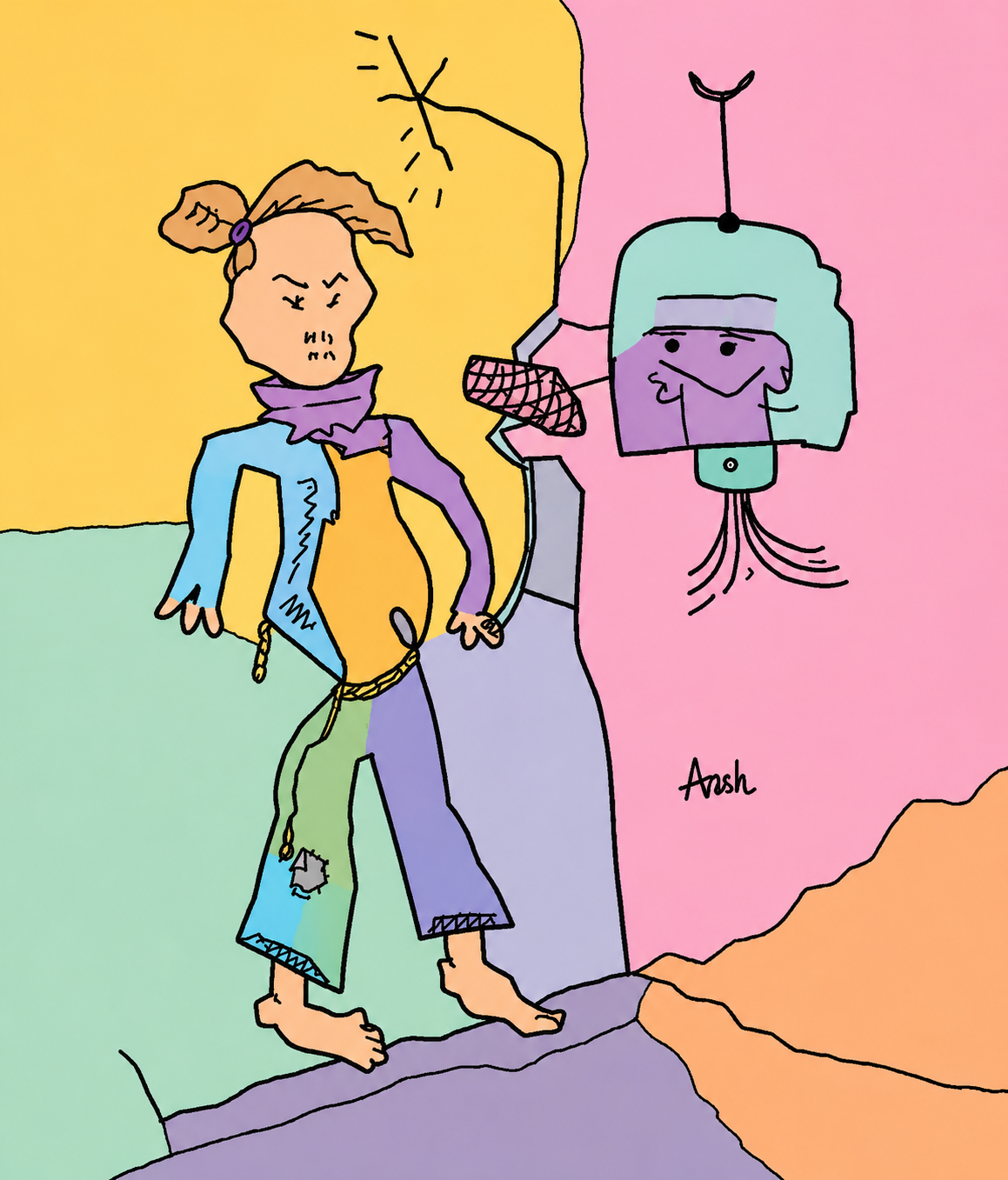 Anointed contrarian illustration
